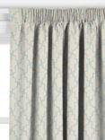 John Lewis Steps Embroidered Made to Measure Curtains or Roman Blind, Sky Blue