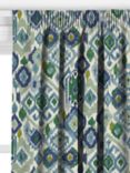 John Lewis Maya Ikat Made to Measure Curtains or Roman Blind, Woodland Green
