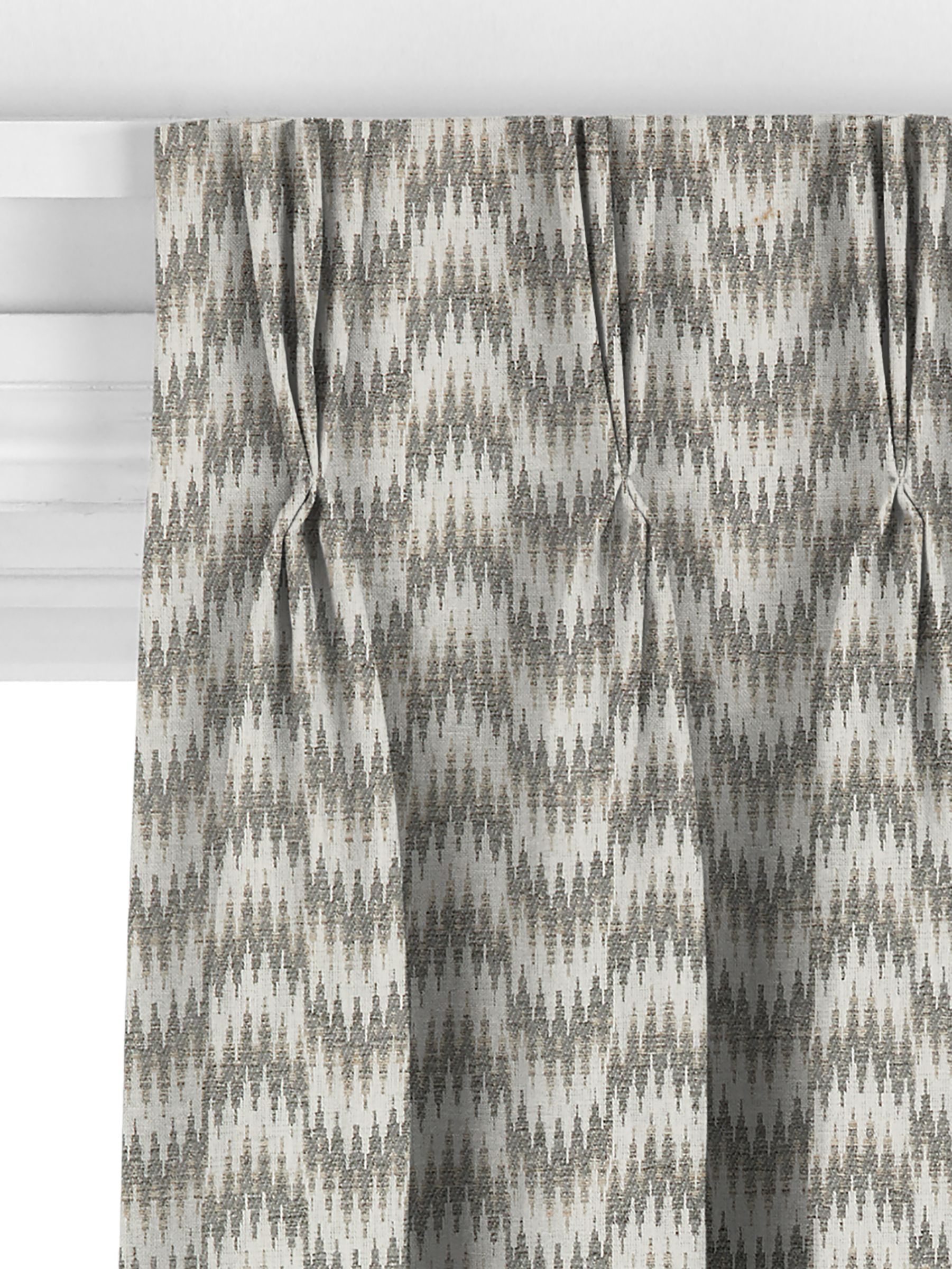 John Lewis Rift Zig-Zag Made to Measure Curtains, Neutral