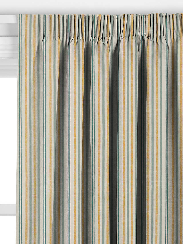 John Lewis Ottoman Stripe Made to Measure Curtains, Ochre