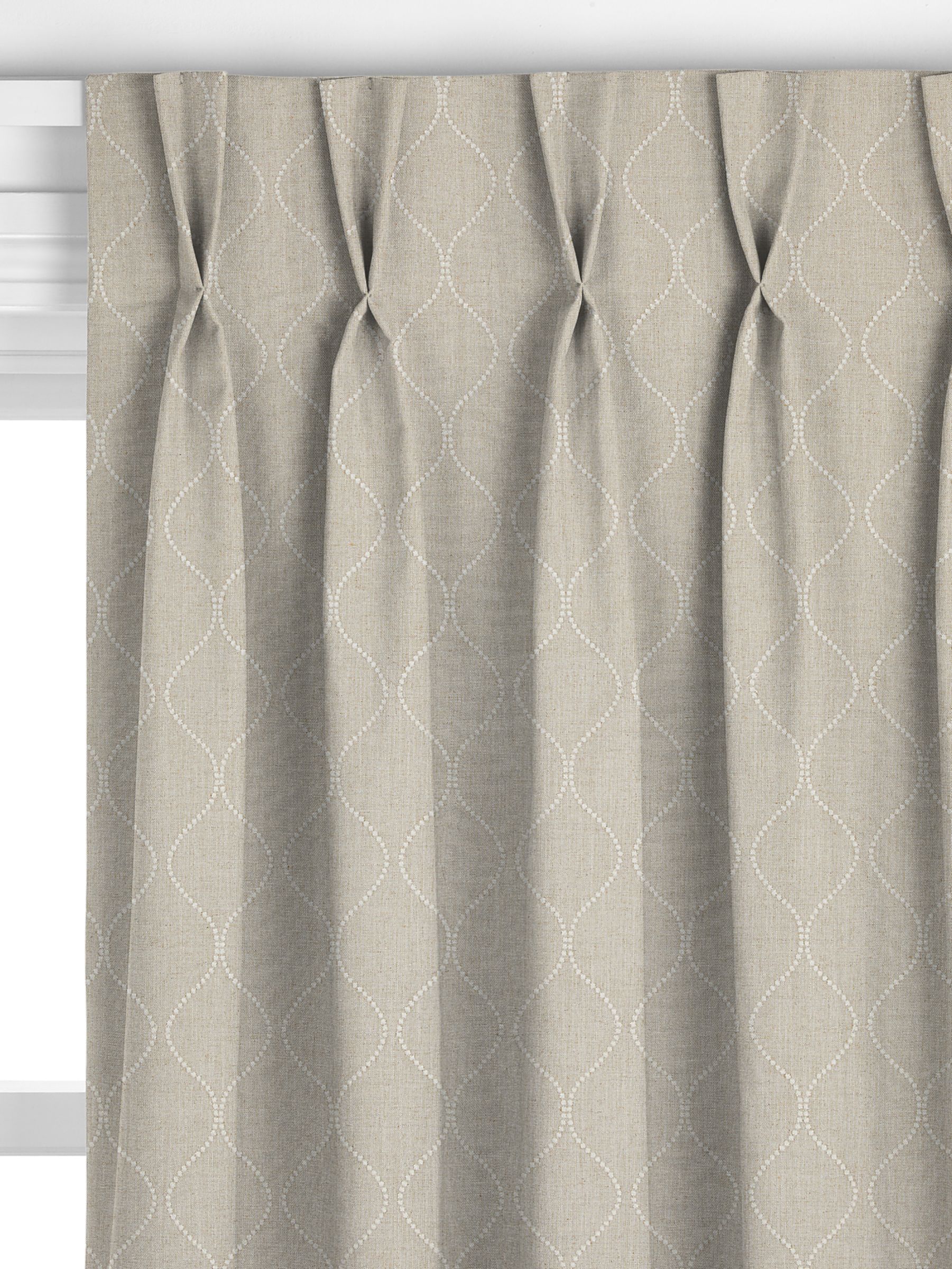 John Lewis Ellewood Knot Made to Measure Curtains, Natural