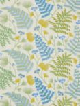 John Lewis Laurel Embroidery Made to Measure Curtains or Roman Blind, Tranquil Blue