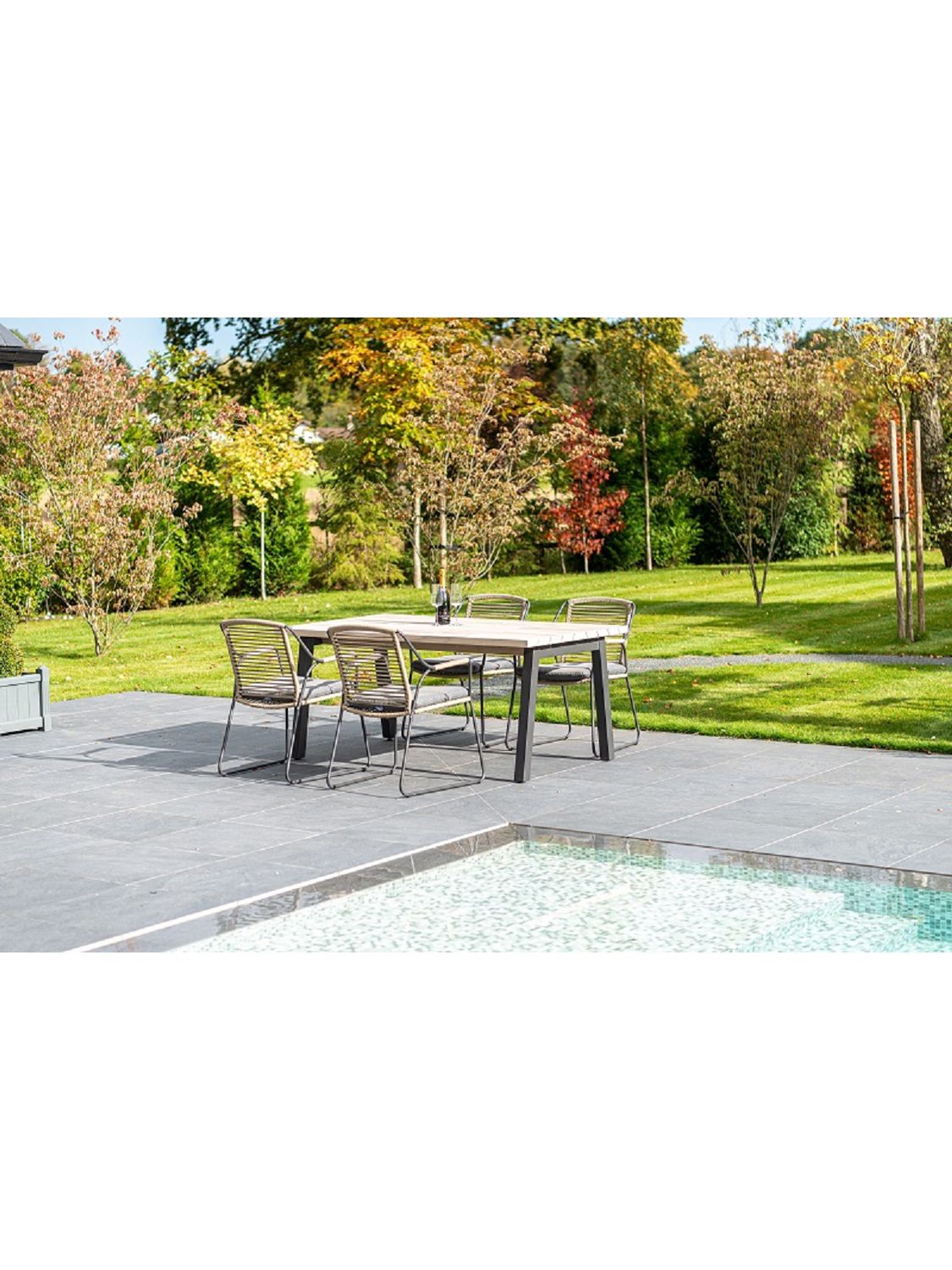 Photo of 4 seasons outdoor scandic 4-seater rectangular garden dining table & chairs set taupe