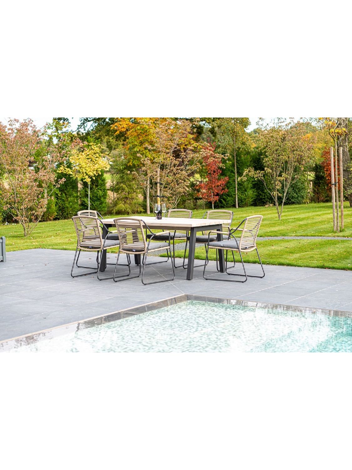 Photo of 4 seasons outdoor scandic 6-seater rectangular 170cm garden dining table & chairs set taupe