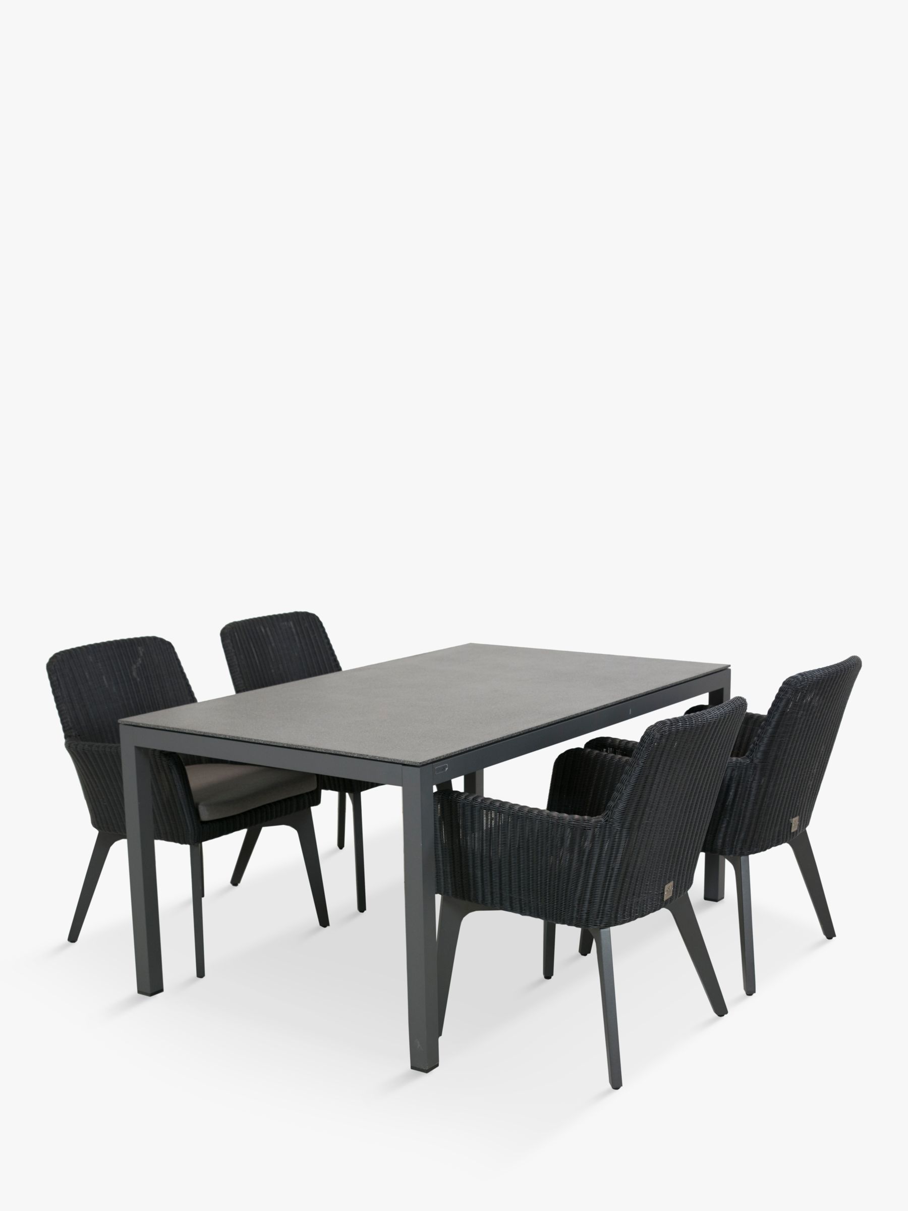 Photo of 4 seasons outdoor lisboa 4-seater garden table & chairs set polyloom anthracite