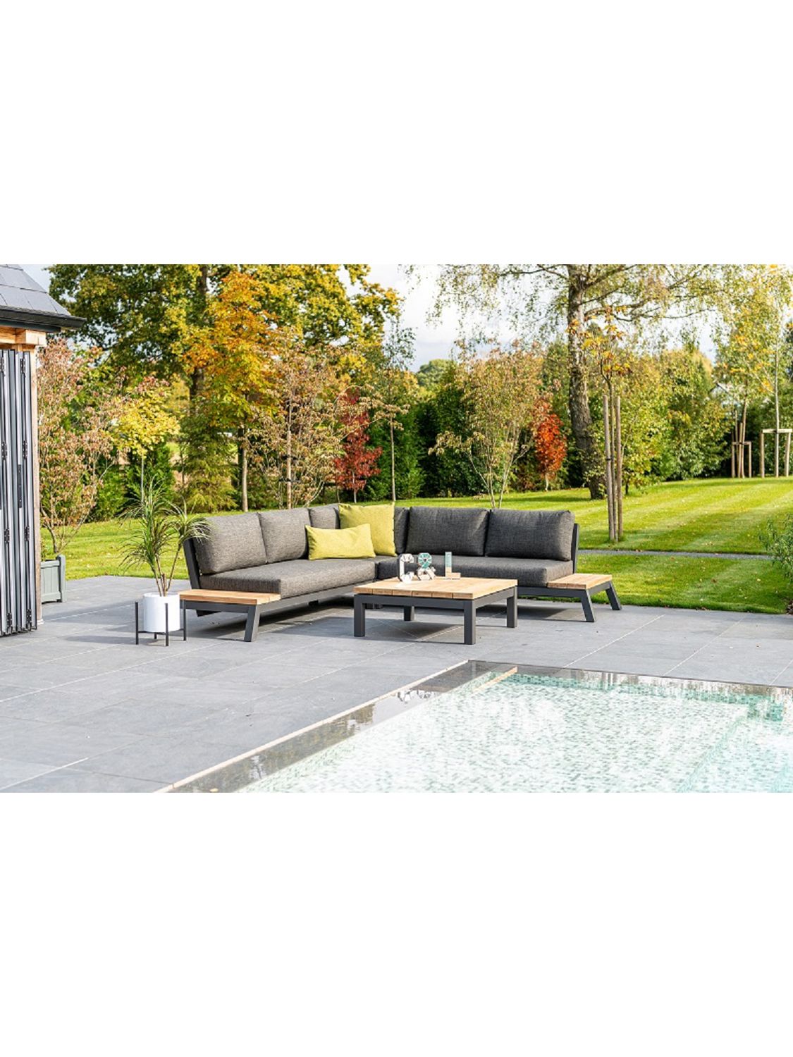 Photo of 4 seasons outdoor empire 5-seater garden corner lounging set anthracite