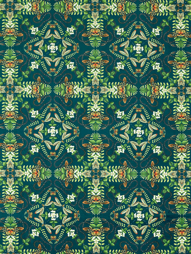 Clarke & Clarke Emerald Forest Velvet Furnishing Fabric, Teal