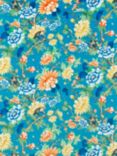 Clarke & Clarke Sapphire Garden Velvet Furnishing Fabric, Sapphire/Multi