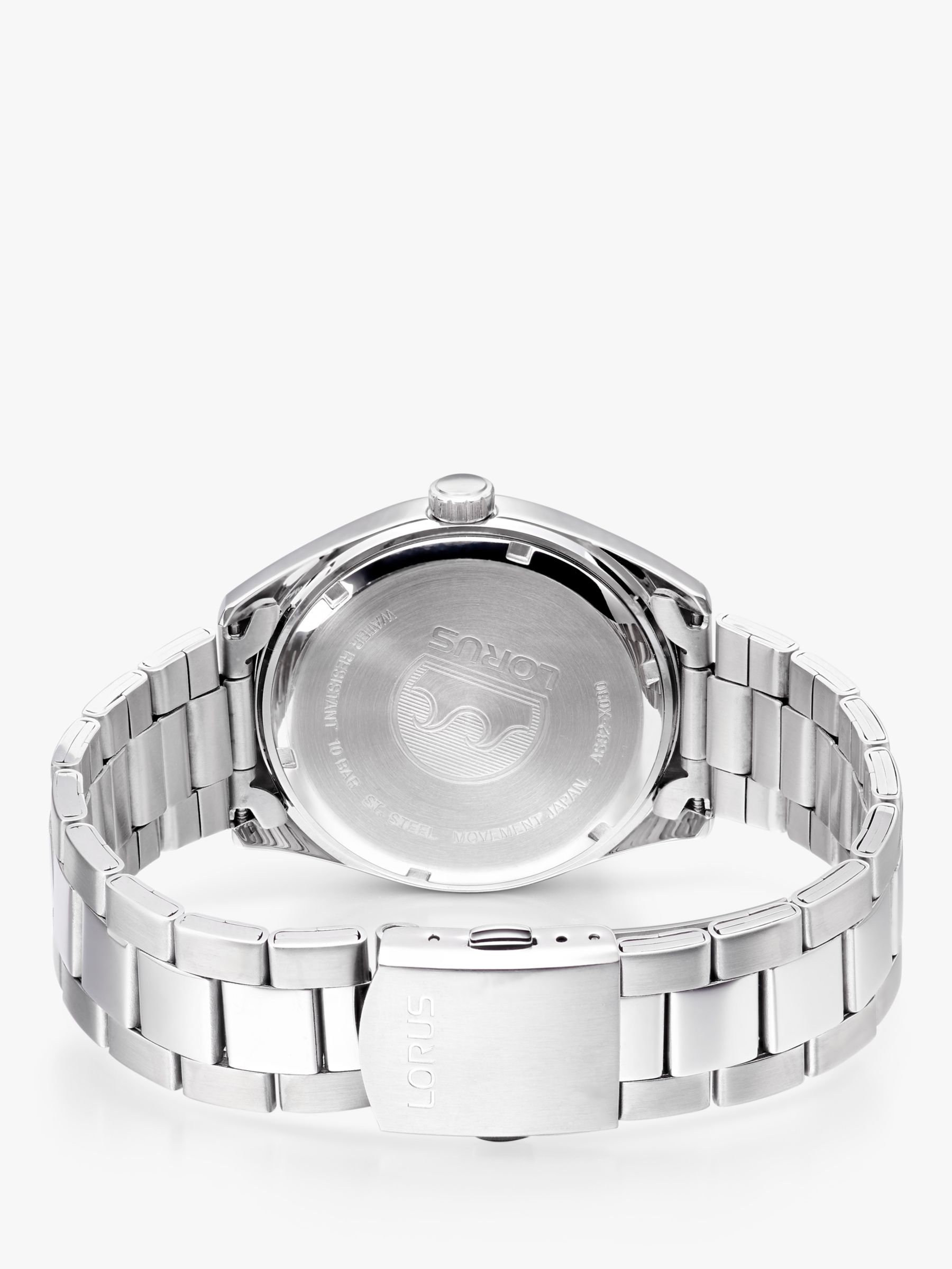 Lorus RX333AX9 Men\'s Solar Date Bracelet Strap Watch, Silver/Grey at John  Lewis & Partners
