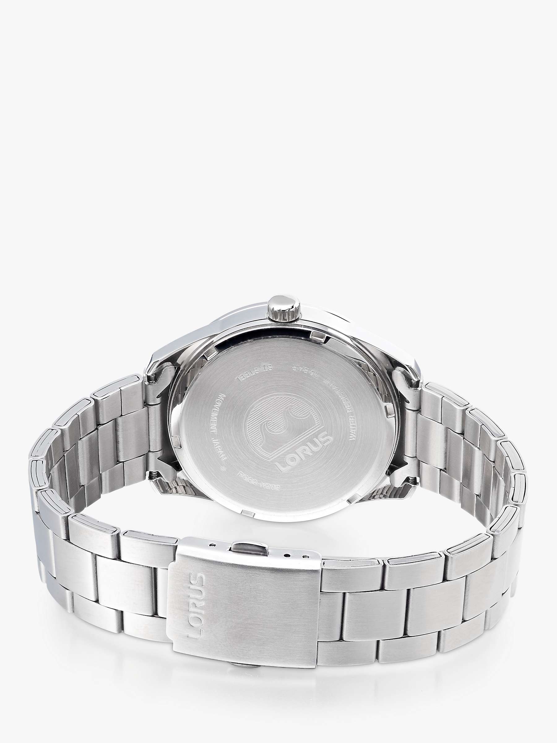 Buy Lorus RH975JX5 Men's Sports Sunray Dial Bracelet Strap Watch, Silver Online at johnlewis.com