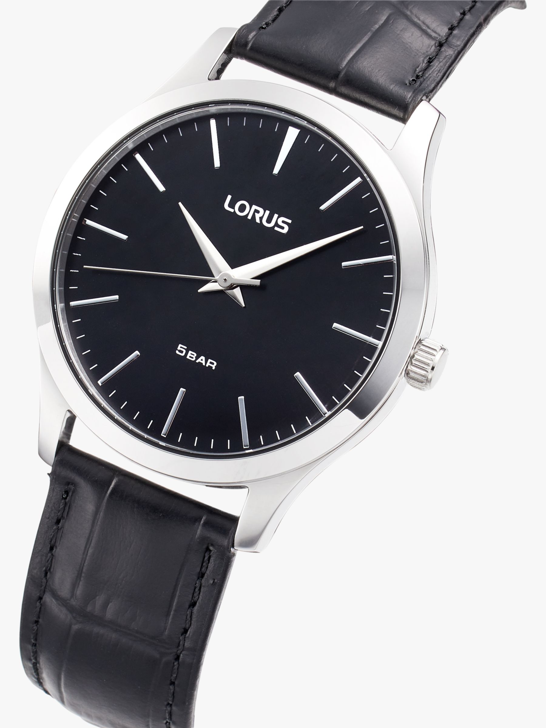 Buy Lorus Men's Leather Strap Watch Online at johnlewis.com