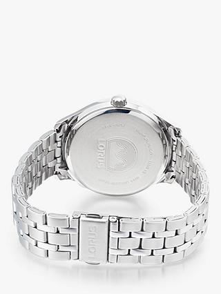 Lorus Men's Heritage Sunray Dial Bracelet Strap Watch, Silver/Black