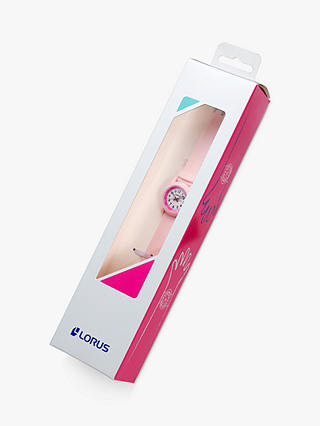 Lorus Children's Silicone Strap Watch, Pink/White R2357NX9 