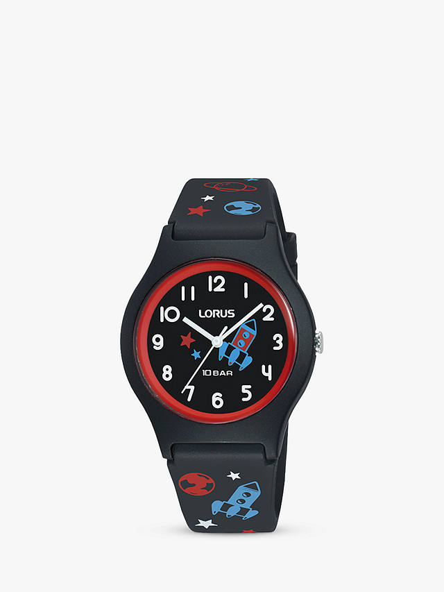 Lorus Children's Silicone Strap Watch, Black RRX43HX9