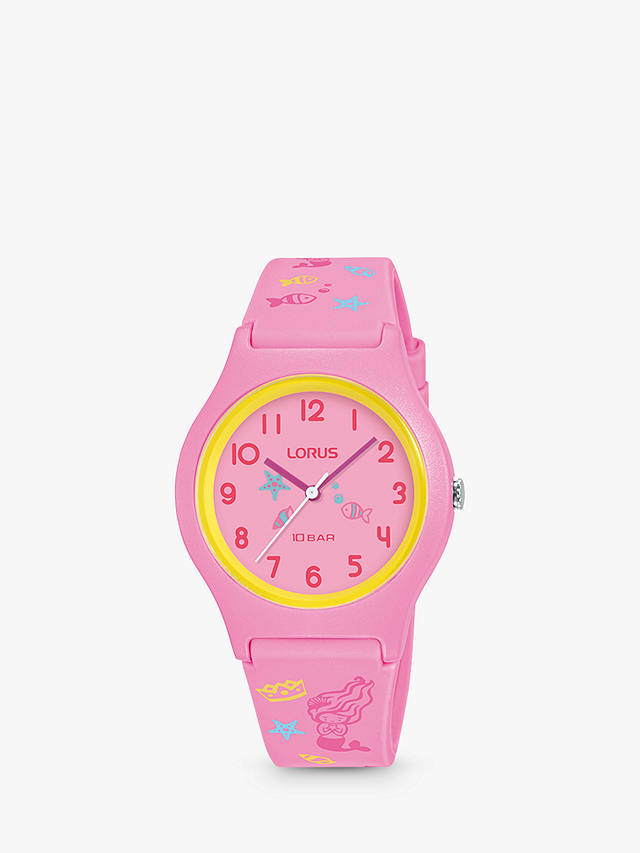 Lorus RRX49HX9 Children's Silicone Strap Watch, Pink