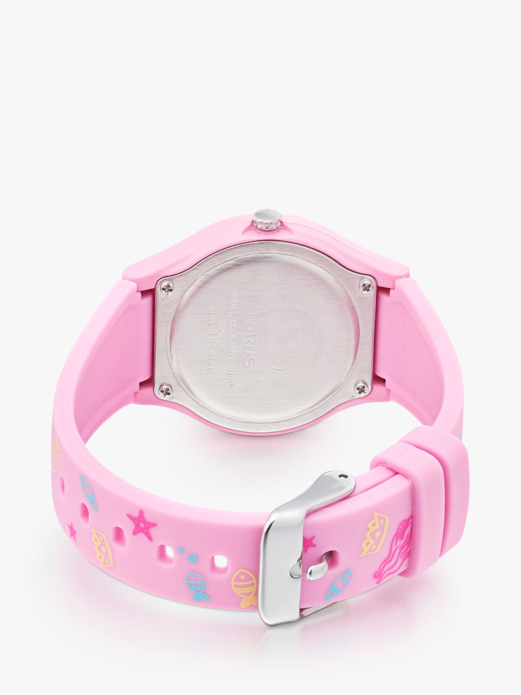 Lorus RRX49HX9 Children\'s Silicone Strap Watch, Pink at John Lewis &  Partners