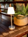 Newgarden Lola Slim 30 Wireless Outdoor Table Lamp, Brass/White