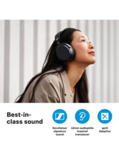 Sennheiser Momentum 4 Wireless Headphones - Bluetooth Headset for  Crystal-Clear Calls with Adaptive Noise Cancellation, 60h Battery Life and  Customizable Sound, Black 