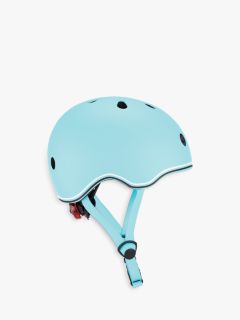 Globber GO•UP Kids' Scooter Helmet with Lights, Pastel Blue