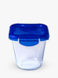 Pyrex Cook & Go Glass Snack Pot Container with Plastic Lid, 800ml, Clear