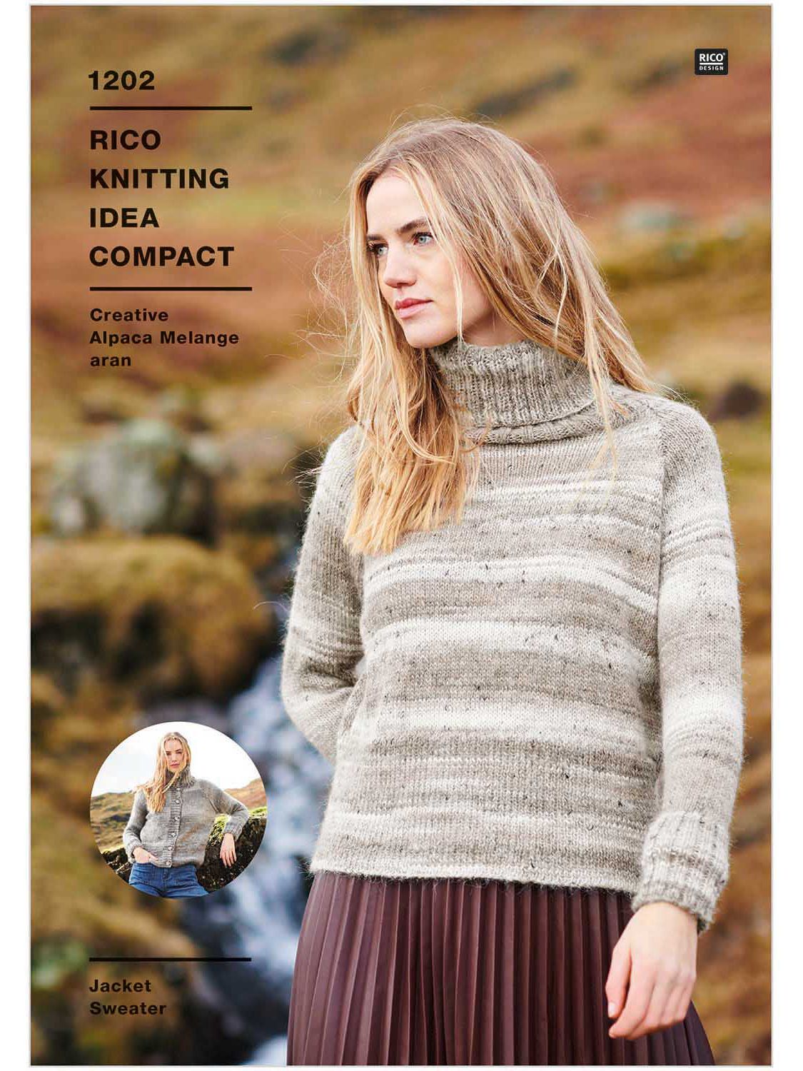 Rico Design Alpaca Melange Aran Jacket and Sweater Knitting Pattern