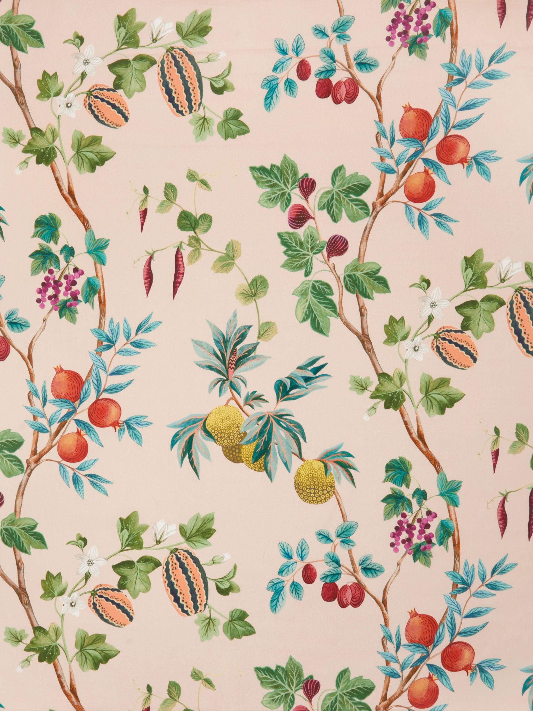 Osborne & Little Orchard Linen Furnishing Fabric, Blush