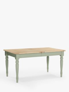John Lewis Foxmoor 6-8 Seater Extending Dining Table, FSC-Certified (Acacia Wood), Sage Green
