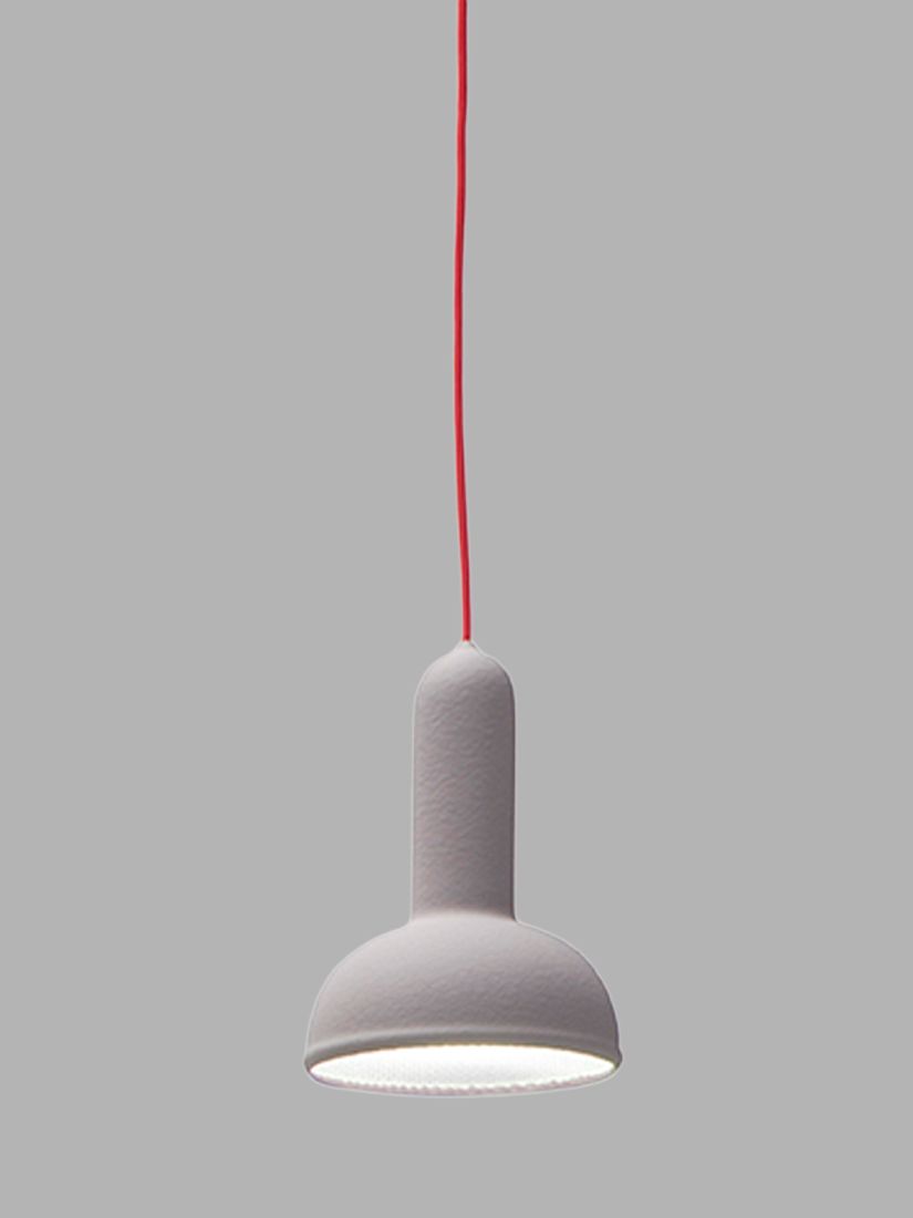 Photo of Established & sons torch round ultra-modern pendant ceiling light grey/red