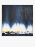 John Lewis 'Midnight Skyline' Hand-Painted Framed Canvas, 122 x 122cm, Black/Blue