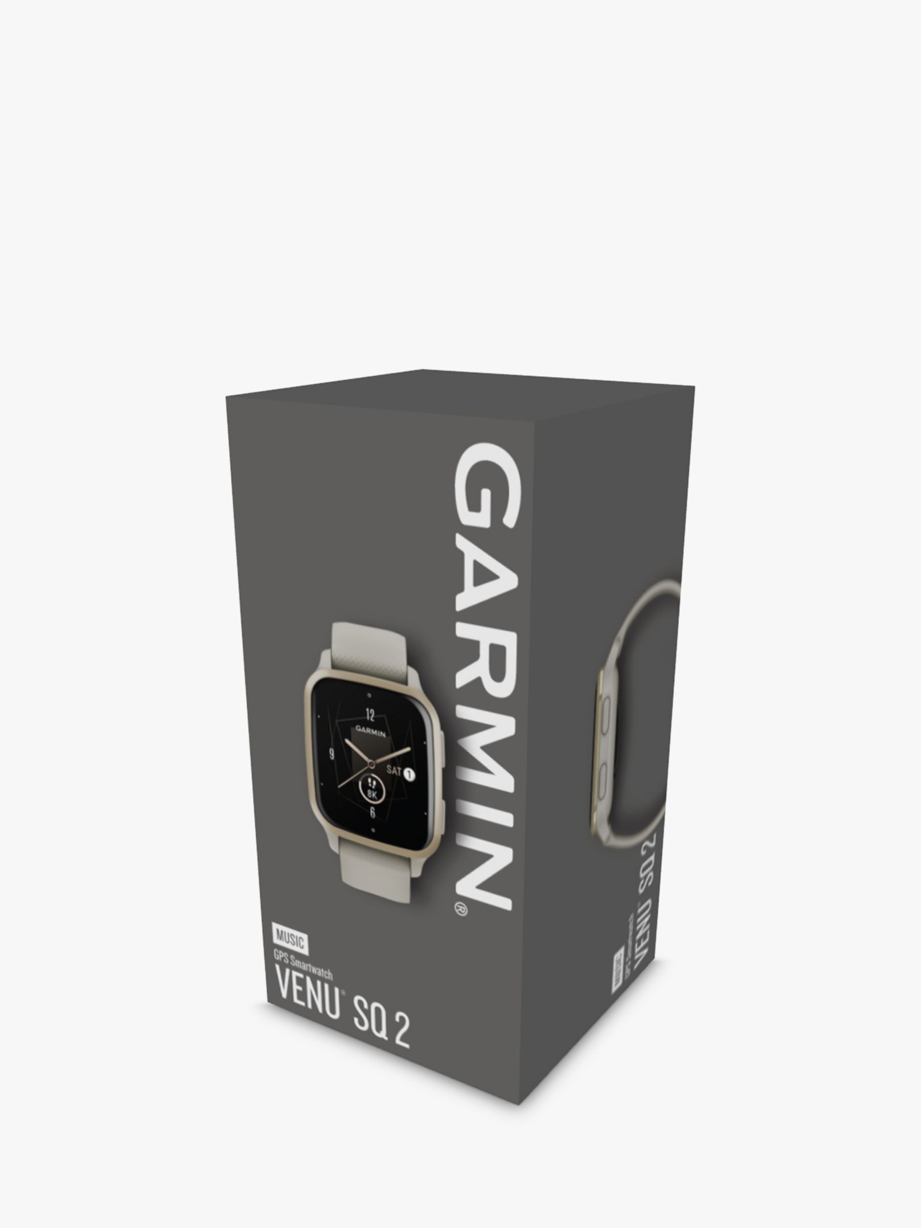 Garmin Venu Sq 2 Music Edition GPS Smartwatch, Grey/Gold