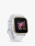 Garmin Venu Sq 2 GPS Smartwatch, White/Cream Gold