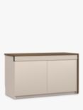 Bisley Hideaway Swing Sideboard with Right Hand Desk, Cashmere/Walnut