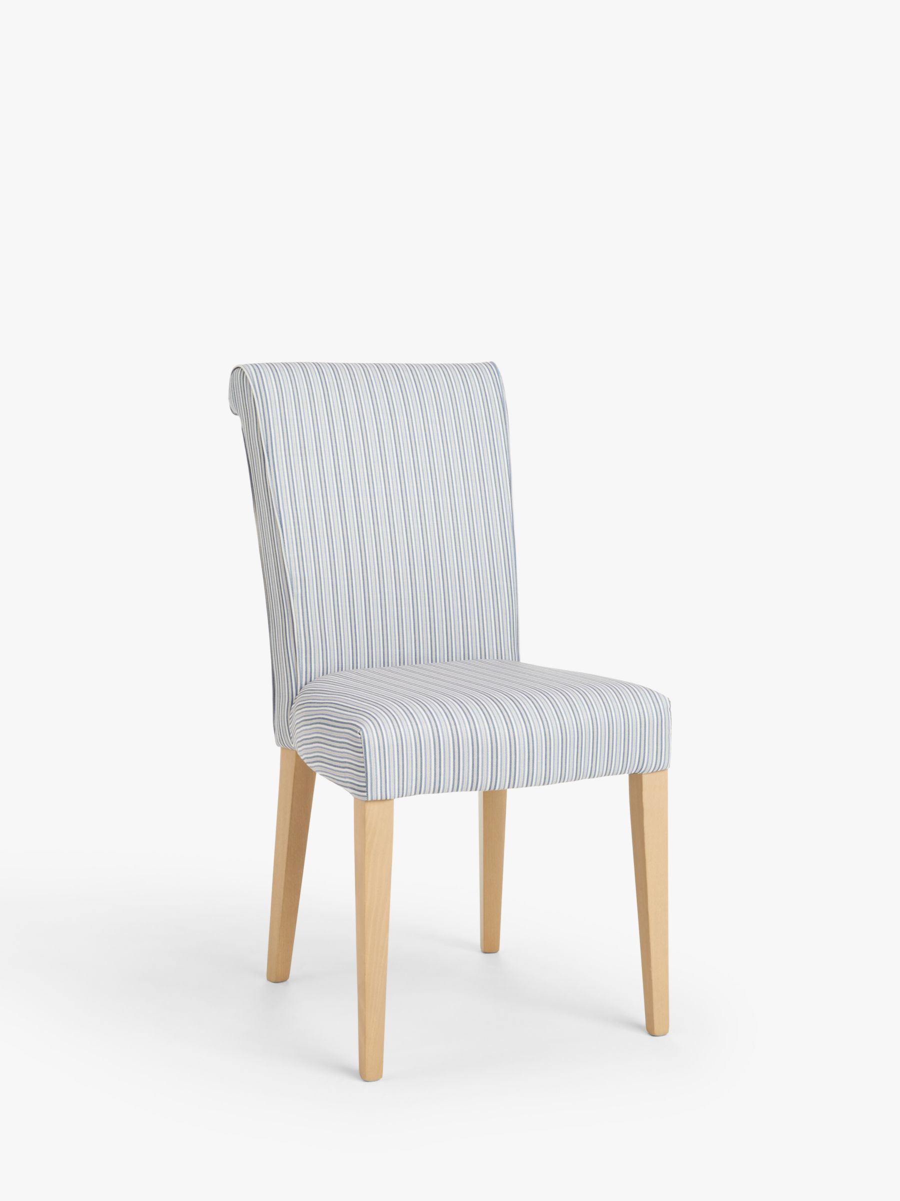Photo of John lewis evelyn stripe dining chair mid blue