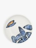 BlissHome Earthenware Mussels Supper Bowl, 22cm, Blue