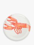 BlissHome Lobster Earthenware Round Platter, 36cm, Orange