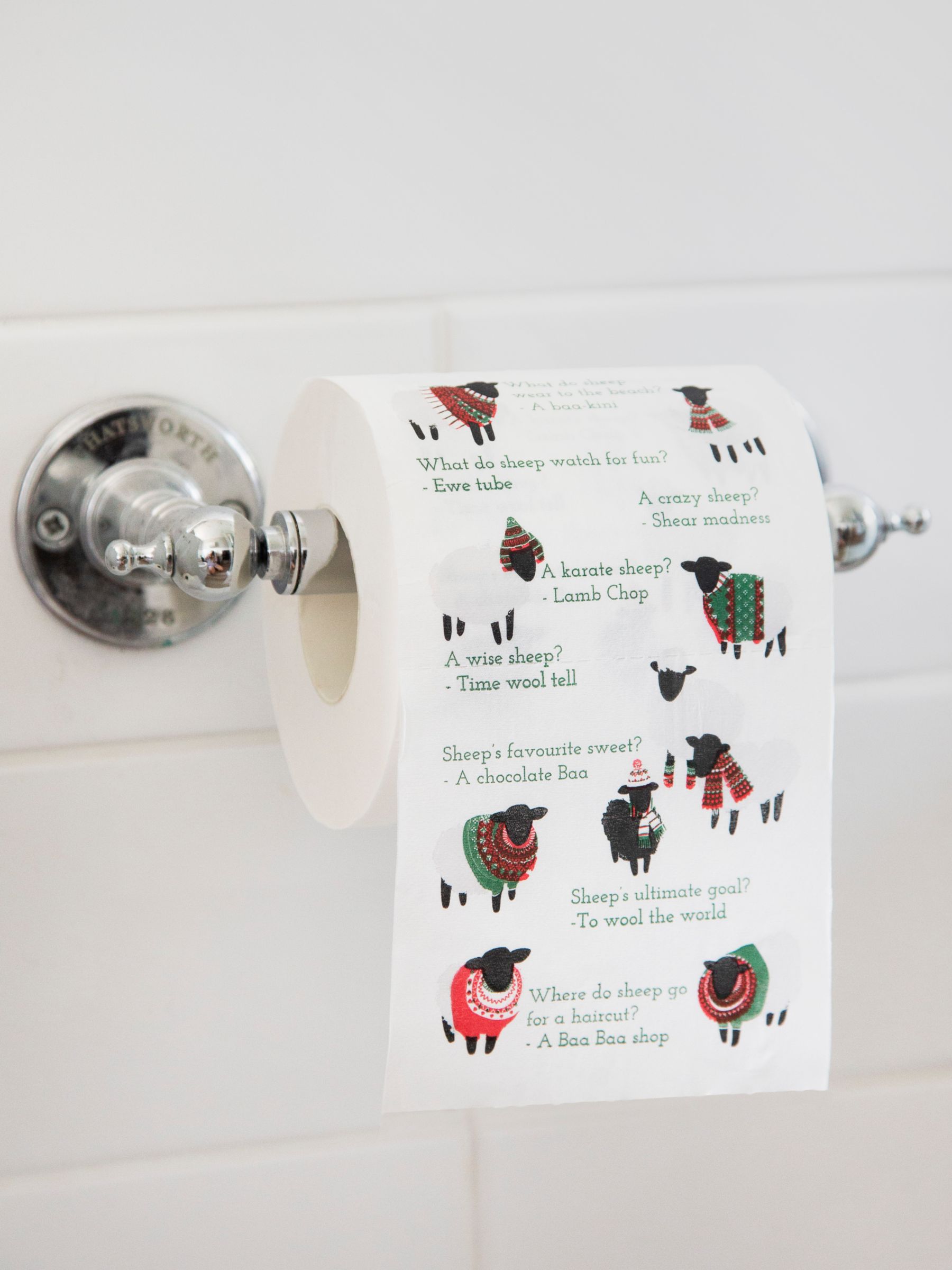 Two (2) Sheep Decorative Toilet Paper Holders - Free Standing or