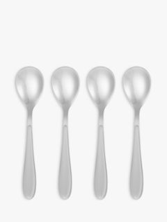 John Lewis Studio Dessert Spoons, Set of 4, Grey