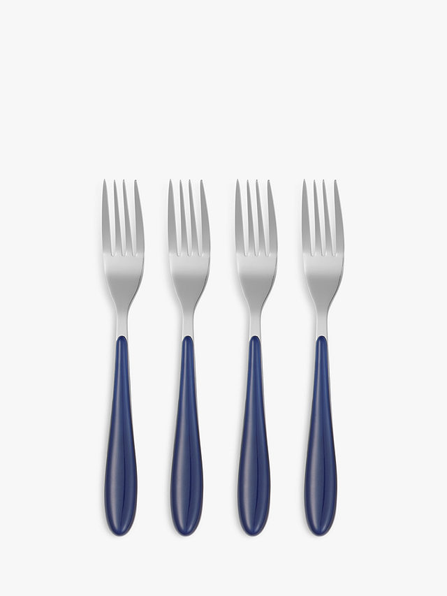 John Lewis Studio Table Forks, Set of 4, Navy