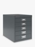 Bisley MultiDrawer 5 Drawer A4 Filing Cabinet, Grey