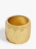 John Lewis Diamond Cut Metal Napkin Ring, Gold