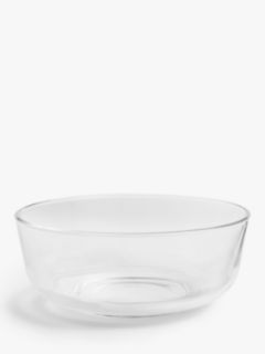 John Lewis ANYDAY Glass Serving Bowl, 22cm, Clear