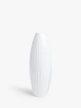 John Lewis Ripple Vase, H40cm, White