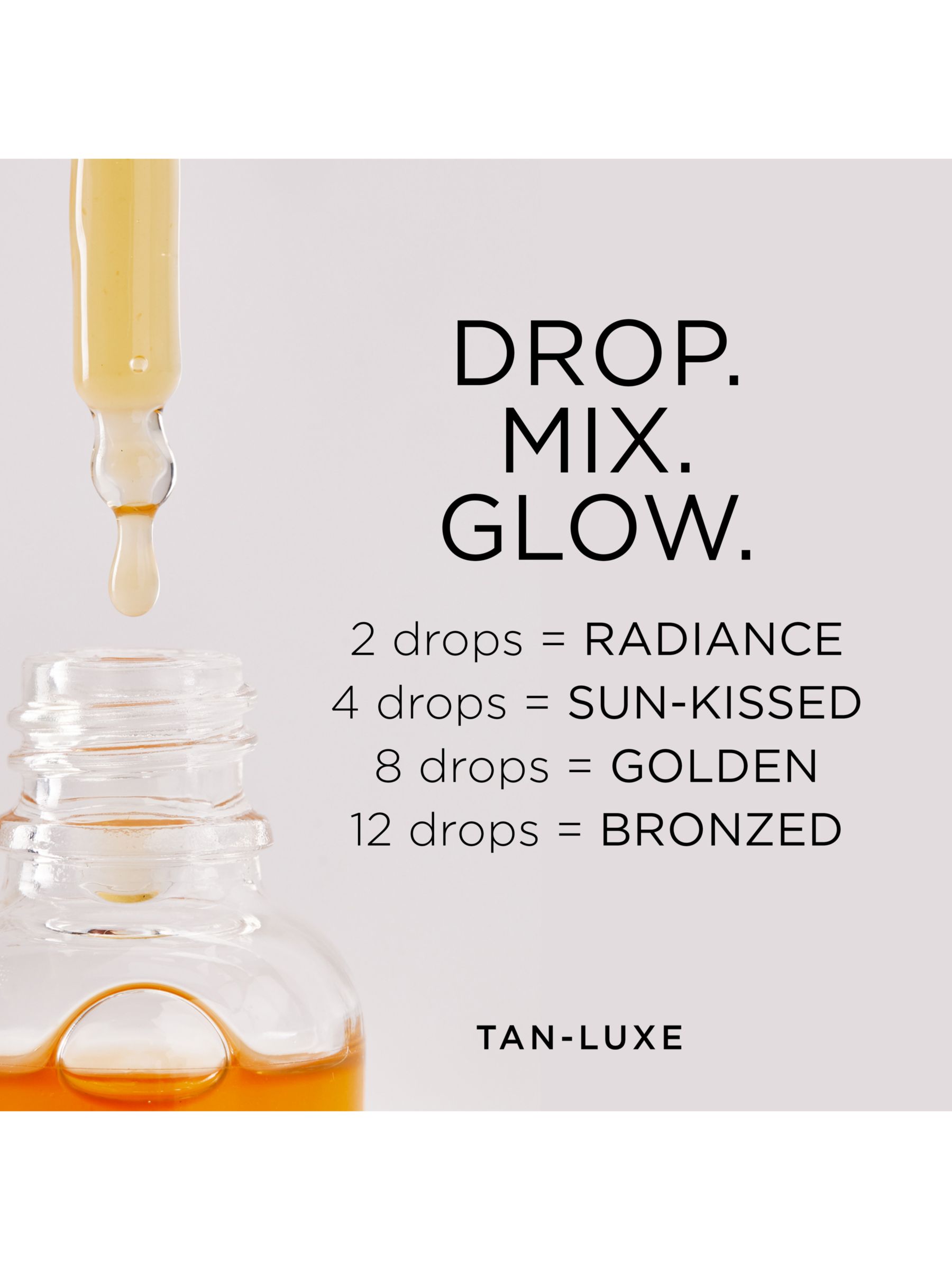 Tan-Luxe The Body Illuminating Self-Tan Drops, Light/Medium