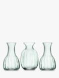 LSA International Mia Trio of Mini Vases, H11cm, Clear