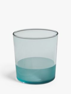 John Lewis ANYDAY Frosted Glass Tumbler, 380ml, Green/Clear