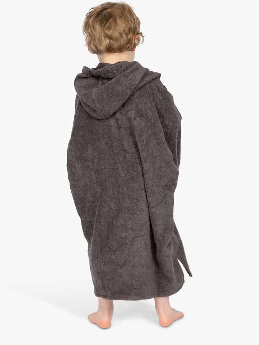 Red Kids' Luxury Towelling Robe, X-Small, Grey
