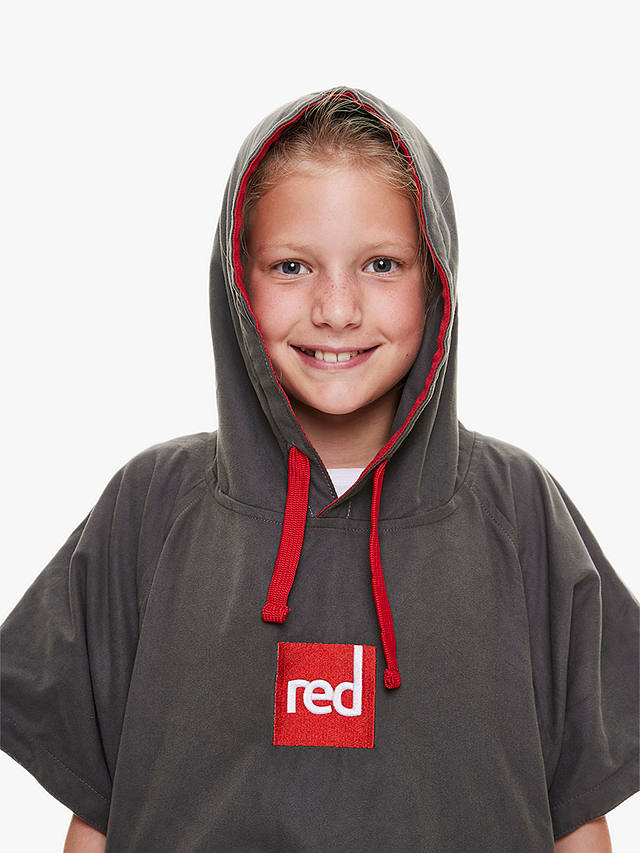 Red Kids' Quick Dry Changing Robe, Small, Grey