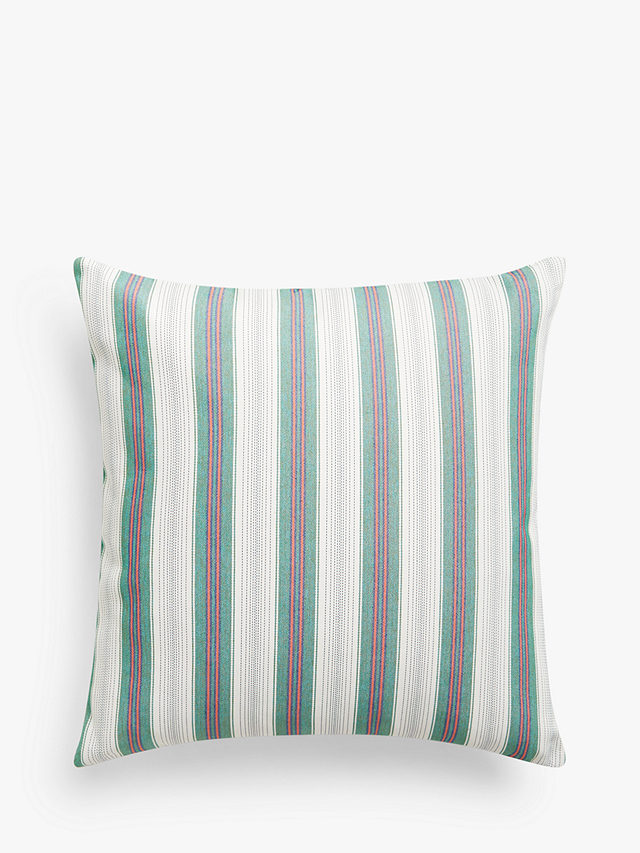 John Lewis Stripe Indoor/Outdoor Cushion, Pink