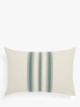 John Lewis Trio Stripe Cushion, Rosemary