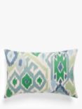 John Lewis Maya Ikat Cushion, Spring Green